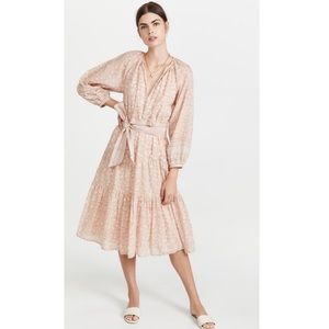 NWOT Cleobella Kala Midi Dress, Size S, Pink/Salmon